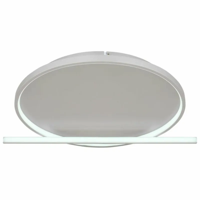 Luminaires Globo Lighting Plafonnier Globo RONDA LED Gris, 1 lumière, Télécommandes* Éclairage Led