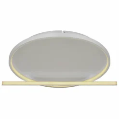 Luminaires Globo Lighting Plafonnier Globo RONDA LED Gris, 1 lumière, Télécommandes* Éclairage Led