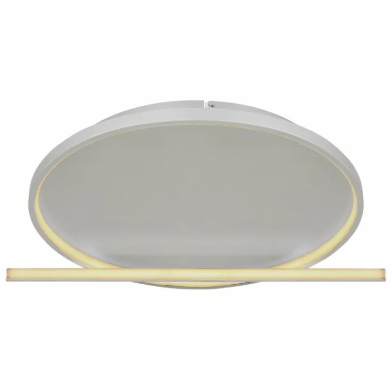 Luminaires Globo Lighting Plafonnier Globo RONDA LED Gris, 1 lumière, Télécommandes* Éclairage Led