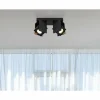 Luminaires Globo Lighting Plafonnier Globo RORY Noir, 2 lumières* Spots Et Projecteurs