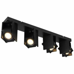 Luminaires Globo Lighting Plafonnier Globo RORY Noir, 4 lumières* Spots Et Projecteurs