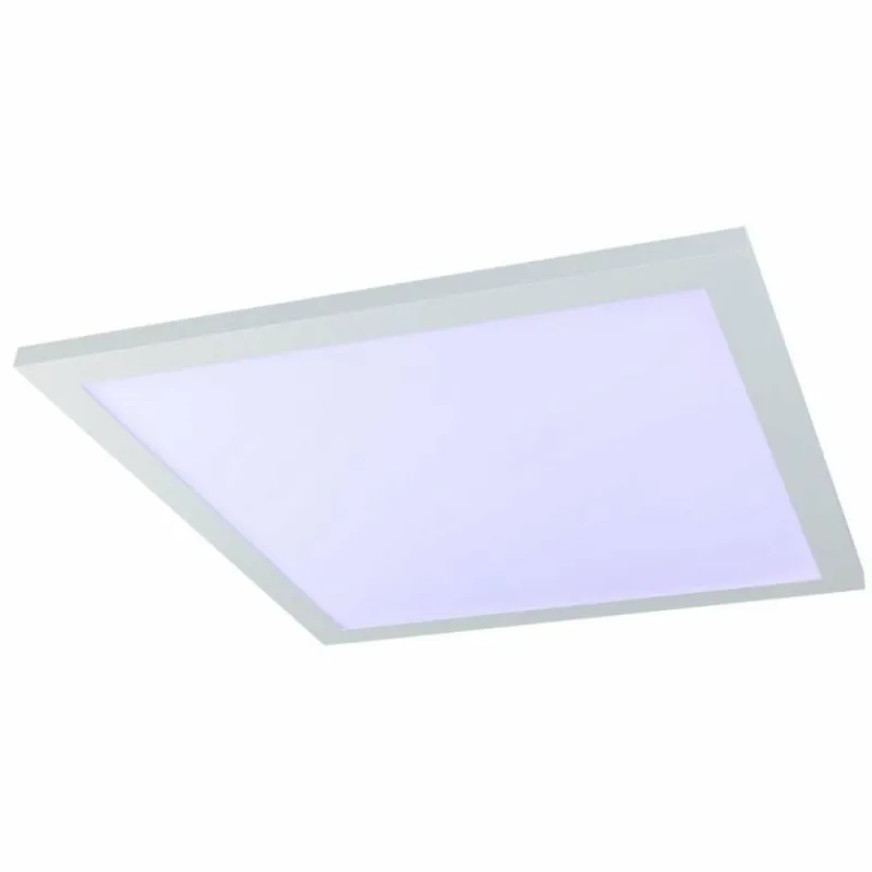 Luminaires Globo Lighting Plafonnier Globo ROSI LED Blanc, 1 lumière, Télécommandes, Changeur de couleurs