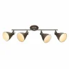 Lampes Industrielles-Luminaires Globo Lighting Plafonnier Globo Rouille, 4 lumières
