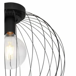 Lampes À Boules-Luminaires Globo Lighting Plafonnier Globo ROZA Noir, 1 lumière