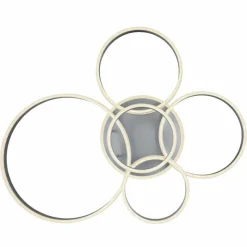 Luminaires Globo Lighting Plafonnier Globo RUBIO LED Gris, 1 lumière, Télécommandes* Éclairage Led