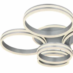 Luminaires Globo Lighting Plafonnier Globo RUBIO LED Gris, 1 lumière, Télécommandes* Éclairage Led