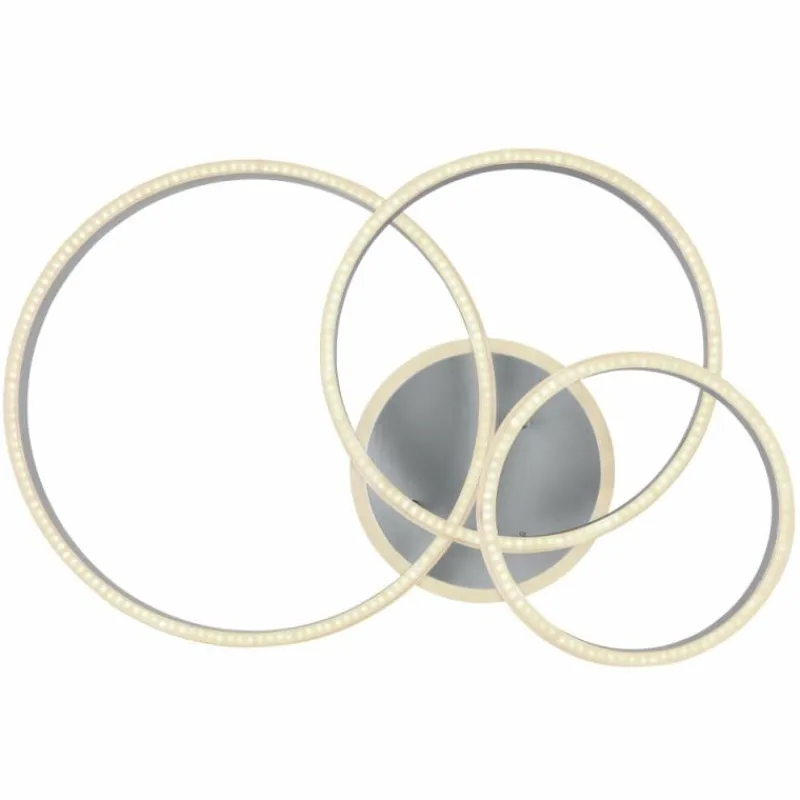 Luminaires Globo Lighting Plafonnier Globo RUBIO LED Gris, 1 lumière, Télécommandes* Éclairage Led