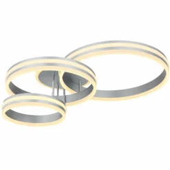 Luminaires Globo Lighting Plafonnier Globo RUBIO LED Gris, 1 lumière, Télécommandes* Éclairage Led