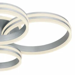 Luminaires Globo Lighting Plafonnier Globo RUBIO LED Gris, 1 lumière, Télécommandes* Éclairage Led