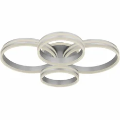 Luminaires Globo Lighting Plafonnier Globo RUBIO LED Gris, 1 lumière, Télécommandes* Éclairage Led