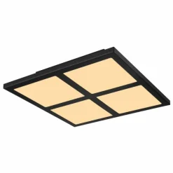 Luminaires Globo Lighting Plafonnier Globo SAHIDA LED Noir, 1 lumière, Télécommandes, Changeur de couleurs