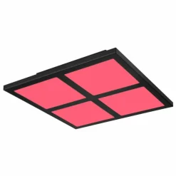 Luminaires Globo Lighting Plafonnier Globo SAHIDA LED Noir, 1 lumière, Télécommandes, Changeur de couleurs