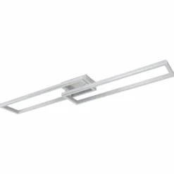 Luminaires Globo Lighting Plafonnier Globo SALMOS LED Aluminium, Gris, Argenté, 2 lumières, Télécommandes, Changeur de couleurs* Éclairage Led