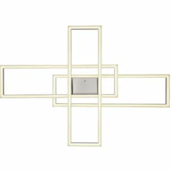 Luminaires Globo Lighting Plafonnier Globo SALMOS LED Aluminium, Gris, Argenté, 2 lumières, Télécommandes, Changeur de couleurs* Éclairage Led