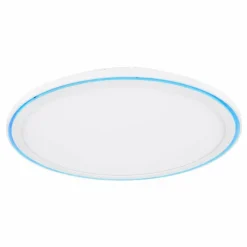 Luminaires Globo Lighting Plafonnier Globo SAMU LED Blanc, 1 lumière, Télécommandes, Changeur de couleurs* Éclairage Led