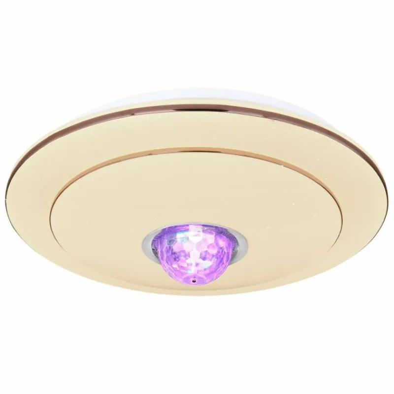 Luminaires Globo Lighting Plafonnier Globo SANTINA LED Blanc, 1 lumière, Télécommandes