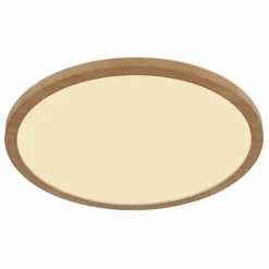 Lampes En Bois-Luminaires Globo Lighting Plafonnier Globo SAPANA LED Couleur bois, Blanc, 1 lumière