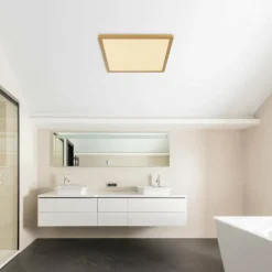 Luminaires Globo Lighting Plafonnier Globo SAPANA LED Laiton, Blanc, 1 lumière* Éclairage Led