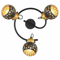 Lampes Dorées-Luminaires Globo Lighting Plafonnier Globo SARRA Noir, 3 lumières