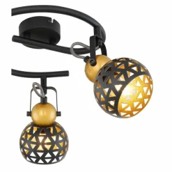 Lampes Dorées-Luminaires Globo Lighting Plafonnier Globo SARRA Noir, 3 lumières