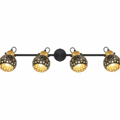 Lampes Dorées-Luminaires Globo Lighting Plafonnier Globo SARRA Noir, 4 lumières