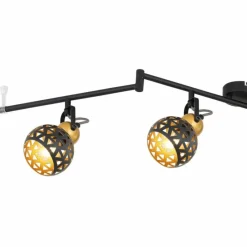 Lampes Dorées-Luminaires Globo Lighting Plafonnier Globo SARRA Noir, 6 lumières