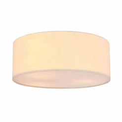 Lampes En Tissu-Luminaires Globo Lighting Plafonnier Globo SIMONE Blanc, 3 lumières