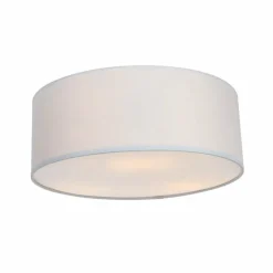 Lampes En Tissu-Luminaires Globo Lighting Plafonnier Globo SIMONE Blanc, 3 lumières
