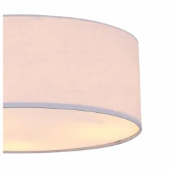 Lampes En Tissu-Luminaires Globo Lighting Plafonnier Globo SIMONE Blanc, 3 lumières