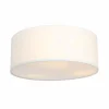 Lampes En Tissu-Luminaires Globo Lighting Plafonnier Globo SIMONE Blanc, 3 lumières