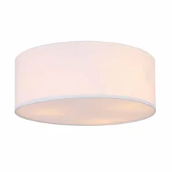Lampes En Tissu-Luminaires Globo Lighting Plafonnier Globo SIMONE Blanc, 3 lumières