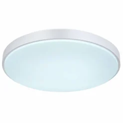 Luminaires Globo Lighting Plafonnier Globo SONNY LED Argenté, Blanc, 1 lumière, Télécommandes* Éclairage Led