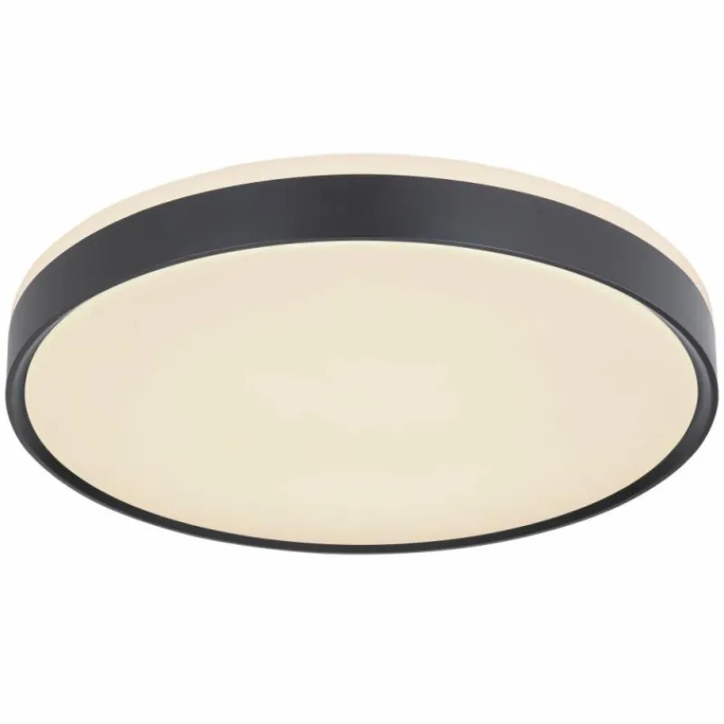 Luminaires Globo Lighting Plafonnier Globo SONNY LED Noir, Blanc, 1 lumière, Télécommandes* Éclairage Led