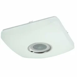 Luminaires Globo Lighting Plafonnier Globo SQUARE LED Blanc, 1 lumière, Télécommandes, Changeur de couleurs