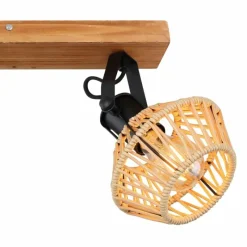 Style Boho-Chic-Luminaires Globo Lighting Plafonnier Globo STRAHLER Noir, 3 lumières