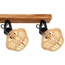 Style Boho-Chic-Luminaires Globo Lighting Plafonnier Globo STRAHLER Noir, 4 lumières