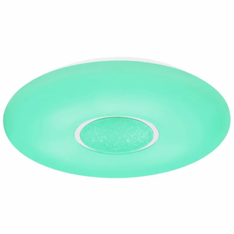 Luminaires Globo Lighting Plafonnier Globo SULLY LED Blanc, 1 lumière, Télécommandes, Changeur de couleurs