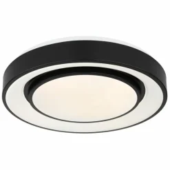 Luminaires Globo Lighting Plafonnier Globo SULLY LED Noir, 1 lumière, Télécommandes, Changeur de couleurs* Éclairage Led