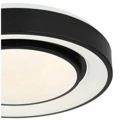 Luminaires Globo Lighting Plafonnier Globo SULLY LED Noir, 1 lumière, Télécommandes, Changeur de couleurs* Éclairage Led