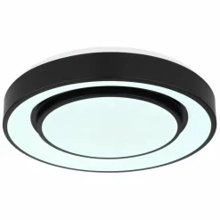 Luminaires Globo Lighting Plafonnier Globo SULLY LED Noir, 1 lumière, Télécommandes, Changeur de couleurs* Éclairage Led