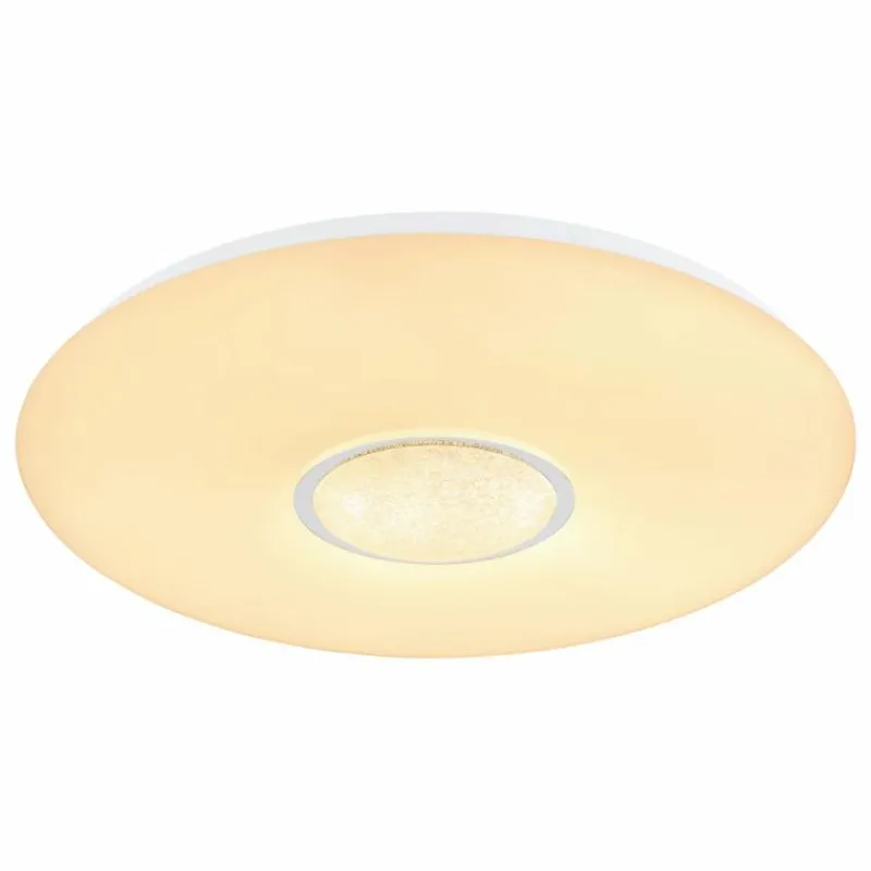 Luminaires Globo Lighting Plafonnier Globo SULLY LED Blanc, 1 lumière, Télécommandes, Changeur de couleurs* Éclairage Led