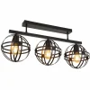 Luminaires Globo Lighting Plafonnier Globo TAMARA Noir, 3 lumières* Plafonniers