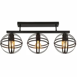 Luminaires Globo Lighting Plafonnier Globo TAMARA Noir, 3 lumières* Plafonniers