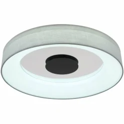 Lampes En Tissu-Luminaires Globo Lighting Plafonnier Globo TERPSA LED Noir, Blanc, 1 lumière, Télécommandes