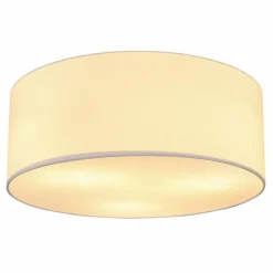 Lampes En Tissu-Luminaires Globo Lighting Plafonnier Globo THERESA Blanc, 3 lumières