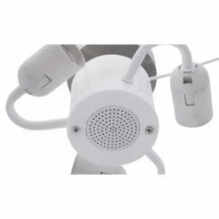 Lampes En Tissu-Luminaires Globo Lighting Plafonnier Globo THERESA Blanc, 3 lumières