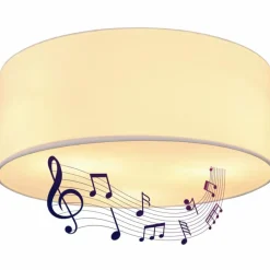 Lampes En Tissu-Luminaires Globo Lighting Plafonnier Globo THERESA Blanc, 3 lumières