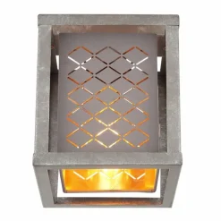 Lampes En Tissu-Luminaires Globo Lighting Plafonnier Globo THOMAS Argent Oxydé, 1 lumière