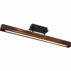 Lampes En Bois-Luminaires Globo Lighting Plafonnier Globo TIBEON LED Bois foncé, Noir, 1 lumière