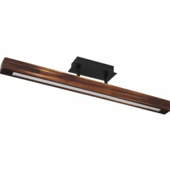 Lampes En Bois-Luminaires Globo Lighting Plafonnier Globo TIBEON LED Bois foncé, Noir, 1 lumière